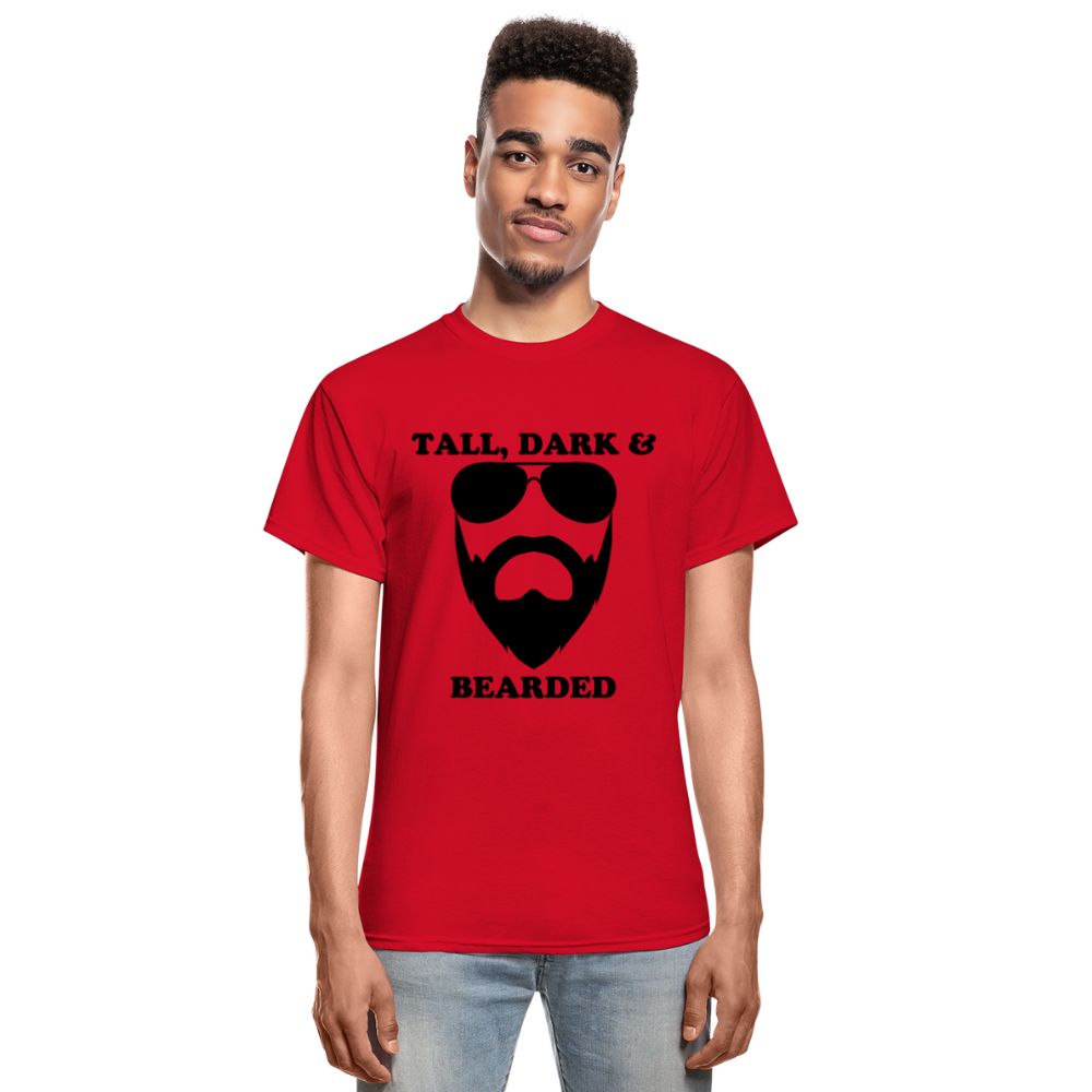 Tall, Dark and Bearded  T-Shirt - red