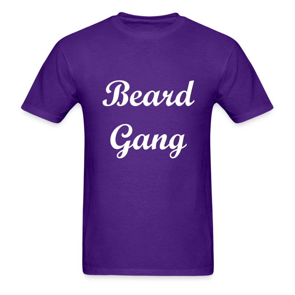Beard Gang Adult T-Shirt - purple