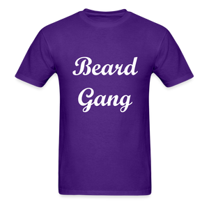 Beard Gang Adult T-Shirt - purple