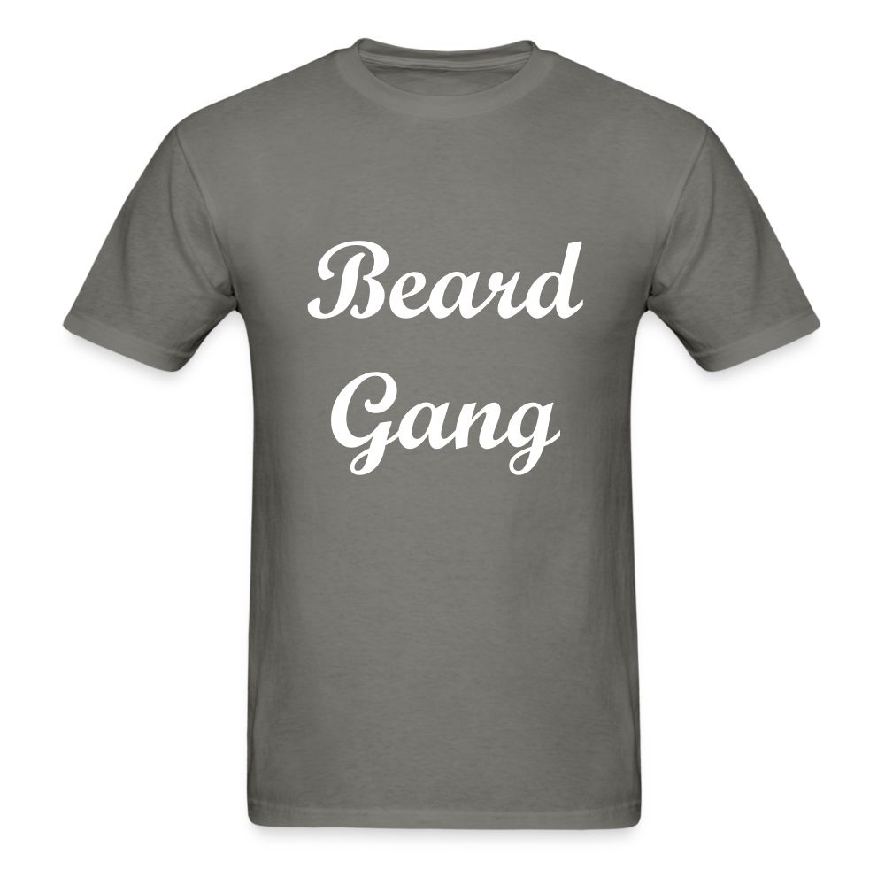 Beard Gang Adult T-Shirt - charcoal