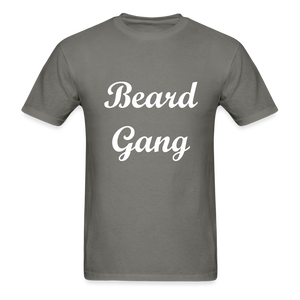 Beard Gang Adult T-Shirt - charcoal