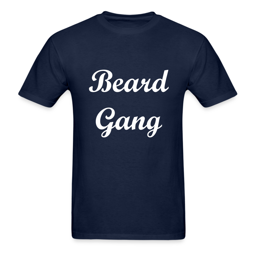 Beard Gang Adult T-Shirt - navy