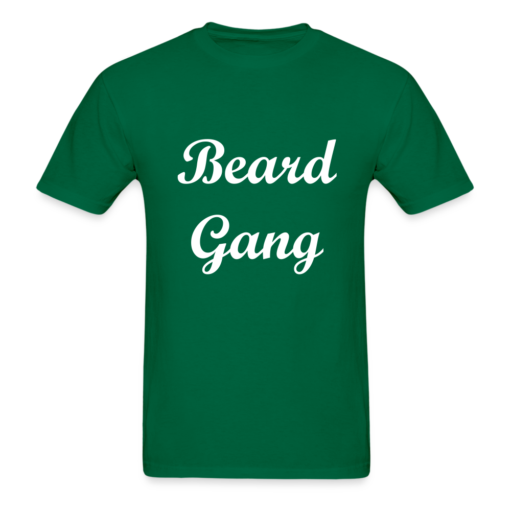 Beard Gang Adult T-Shirt - bottlegreen